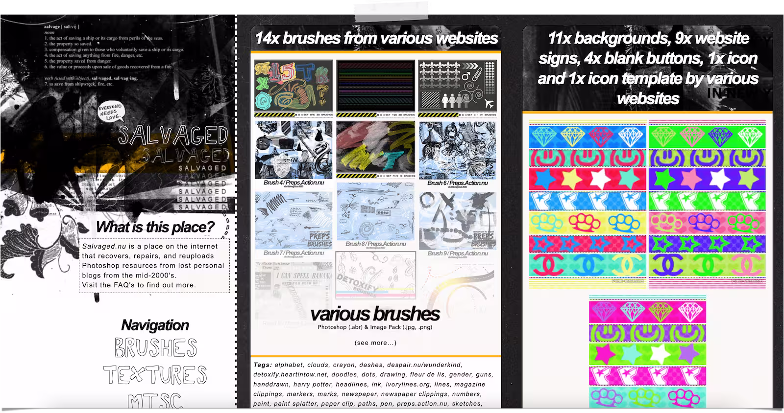 Screenshot of the Salvaged project.